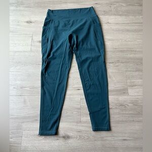 BuffBunny Collection Teal Blue 7/8 Leggings With Pockets Sz XL